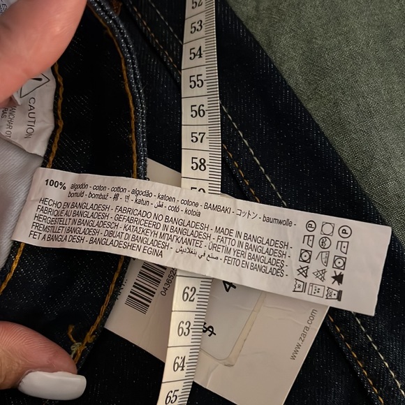 Zara: V front tailored straight leg jeans. - Picture 8 of 13